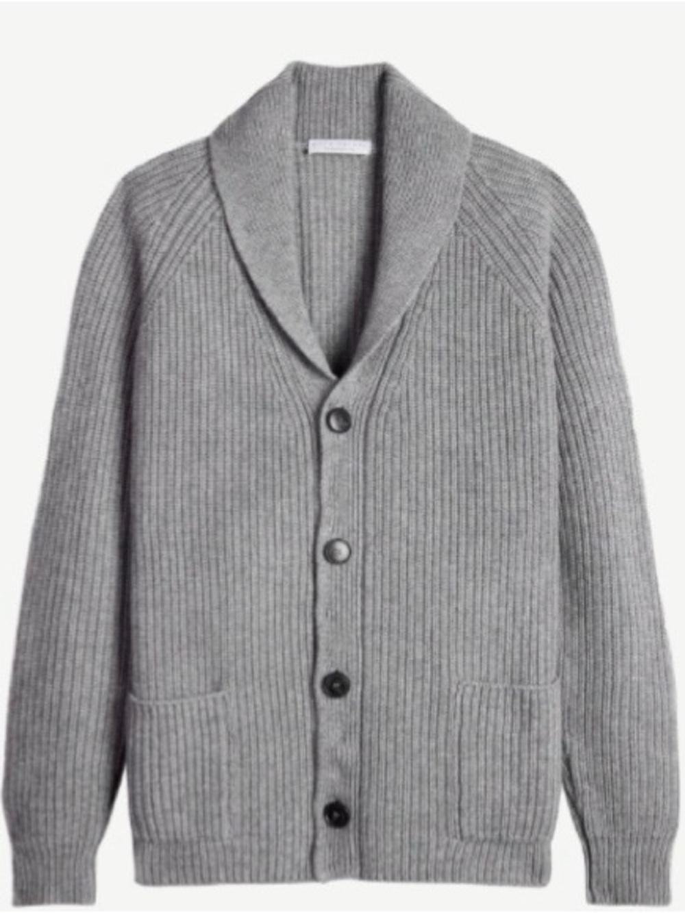Banana Republic Men's Shawl Collar Cardigan - Gray